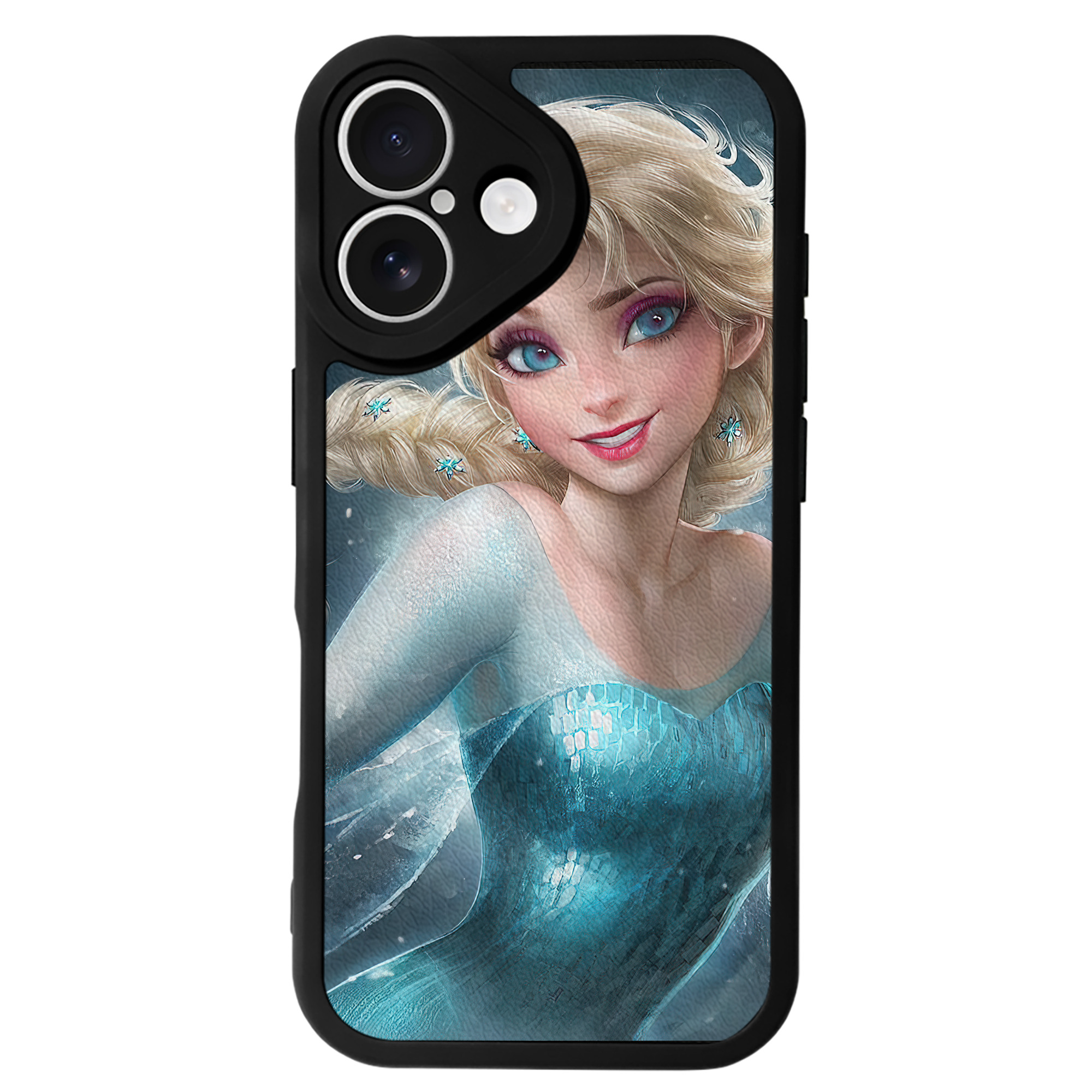 （画像用） アナと雪の女王 アンナ エルサ Frozen Anna Elsa 【iPhone 16シリーズ対応】シリコンスマホケース（レザー調） 材質：シリコン